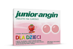 Junior-Angin na gardło dla dzieci o smaku truskawkowym 24 tabl. do ssania